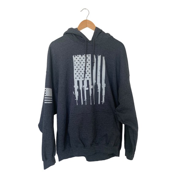 Grunt Style Other - Grunt Style Mens/Womens Unisex Patriotic Hoodie American flag Rifle  Size XXL